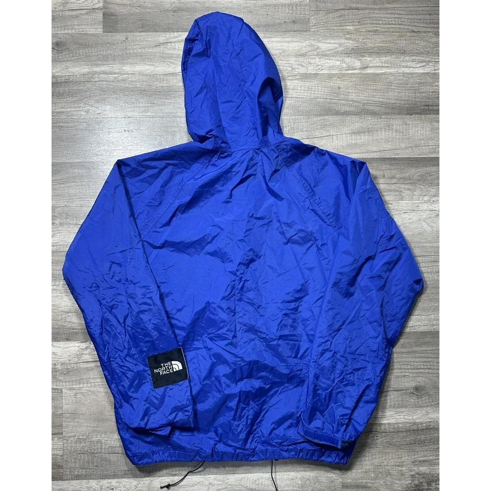 VTG North Face Mens Blue Black Full Zip Windbreaker Jacket Size Large‎